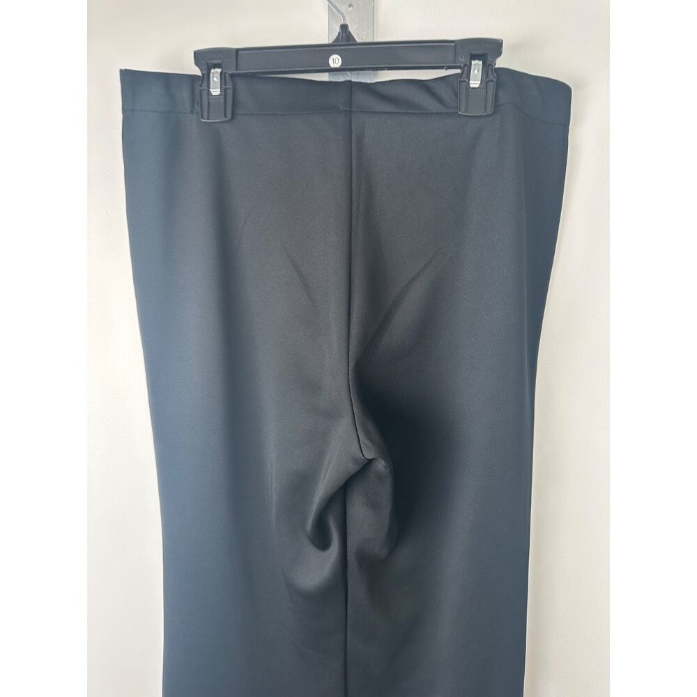 NWT Oak+Fort Black Stretchy Waist High Rise Pull On Wide Leg Pants-M $68 D4 - Picture 4 of 7